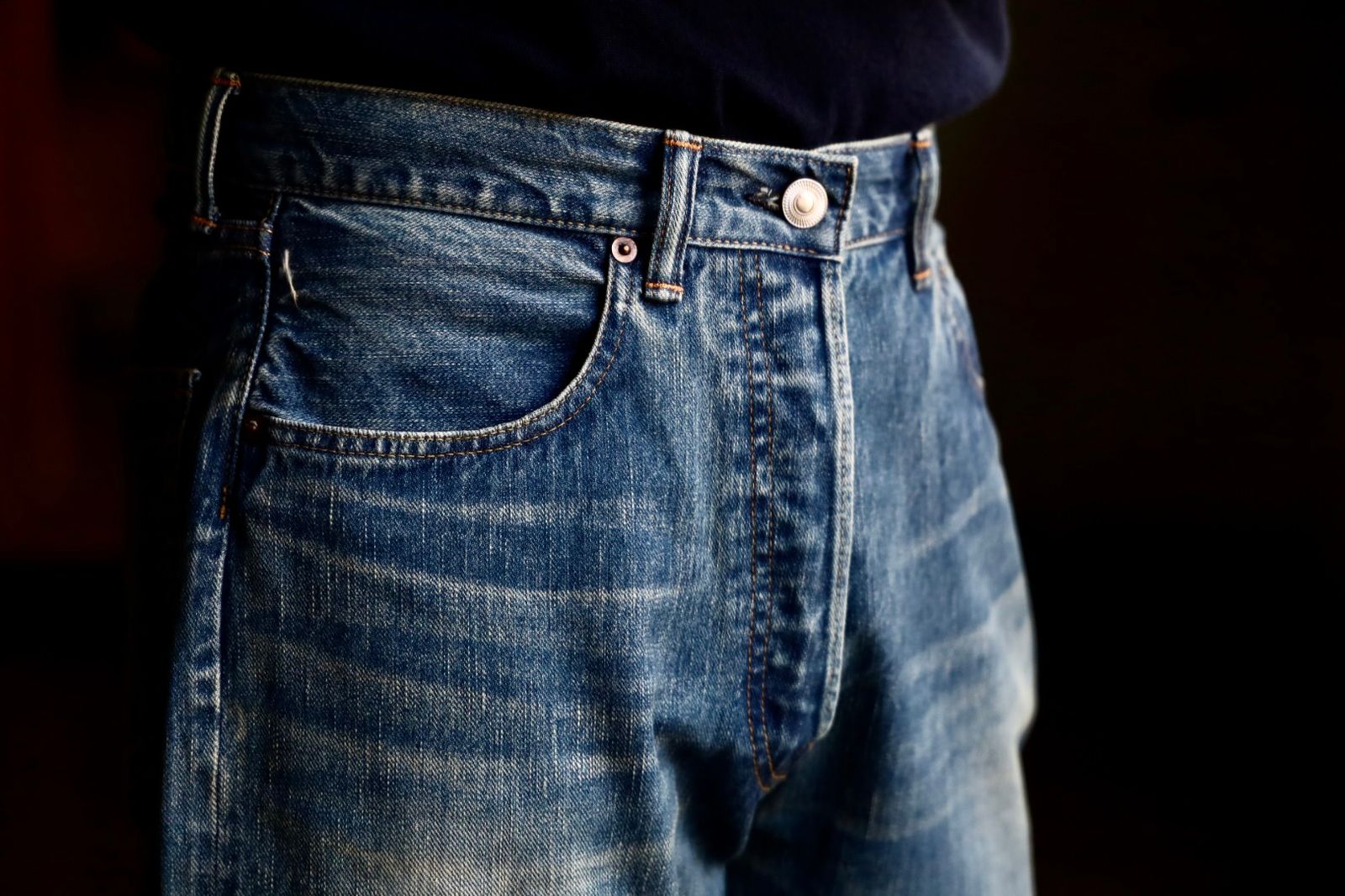 A.PRESSE Washed Denim Pants E スタイル