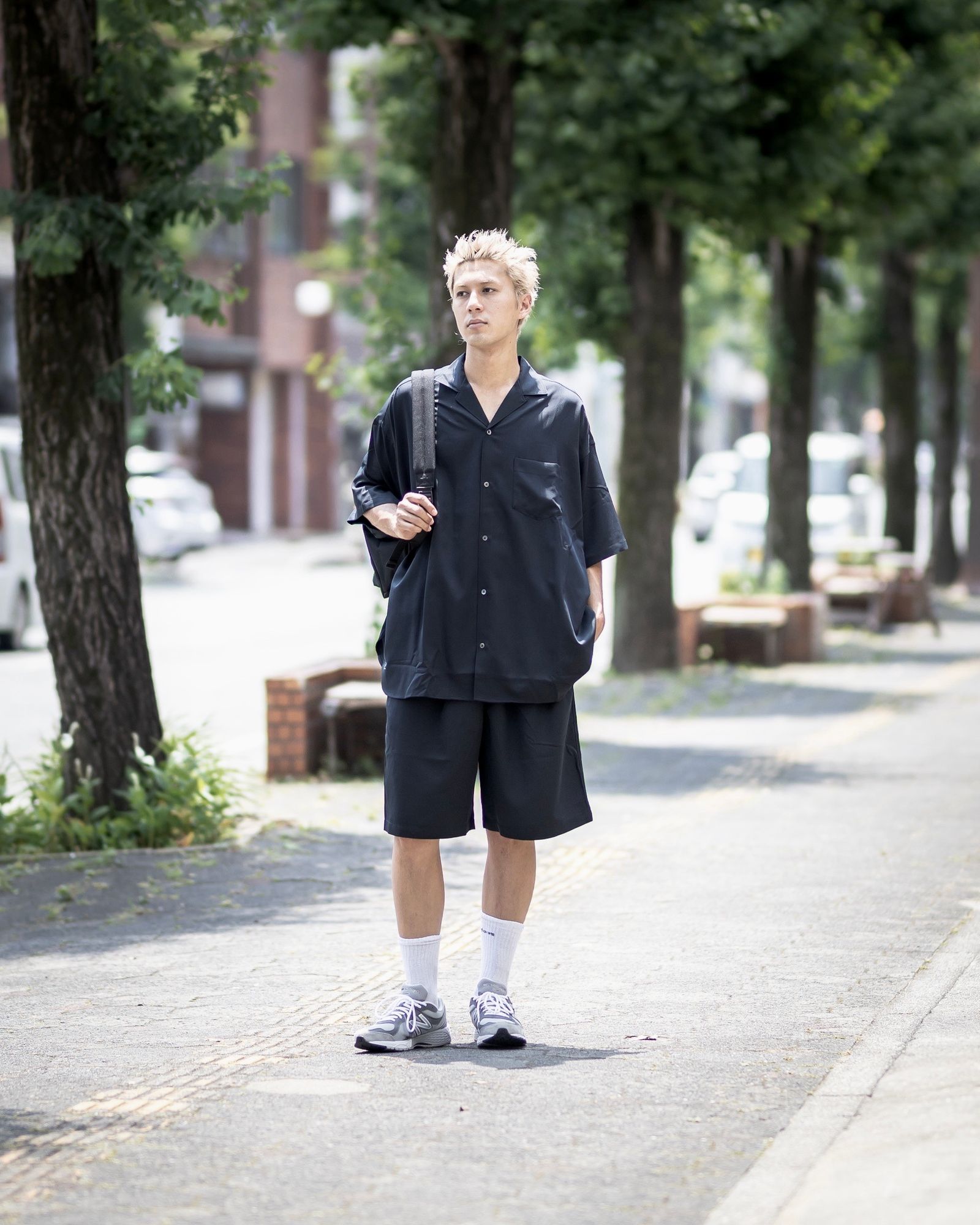 トップス \"COOLFIBER OPEN COLLAR S/S SHIRT\" COOLFIBER OPEN COLLAR S/S SHIRT #BLACK [FSC251-50134] – ciacura