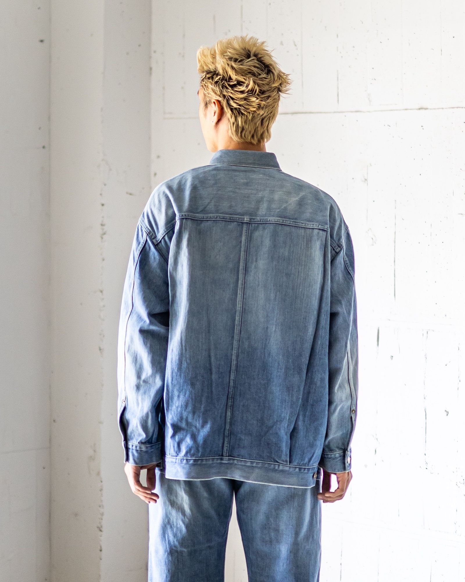 ジャケット・アウター Graphpaper SUMI Coated Denim jacket SUMI Coated Denim Collarless Jacket / BLACK | Graphpaper