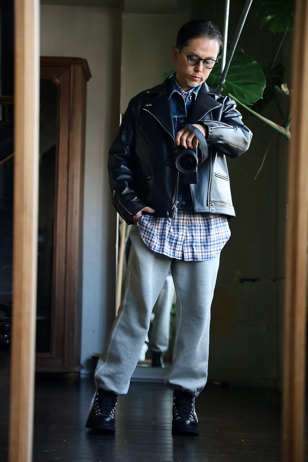 A.PRESSE Vintage Washed Sweat グレー A.PRESSE Vintage Sweat Pants