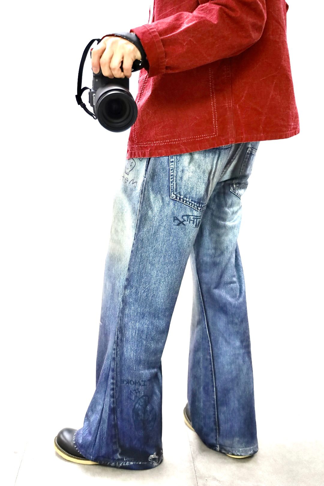 TALKING ABOUT THE ABSTRACTION PRINT FLARE PT"DENIM"スタイル20260118