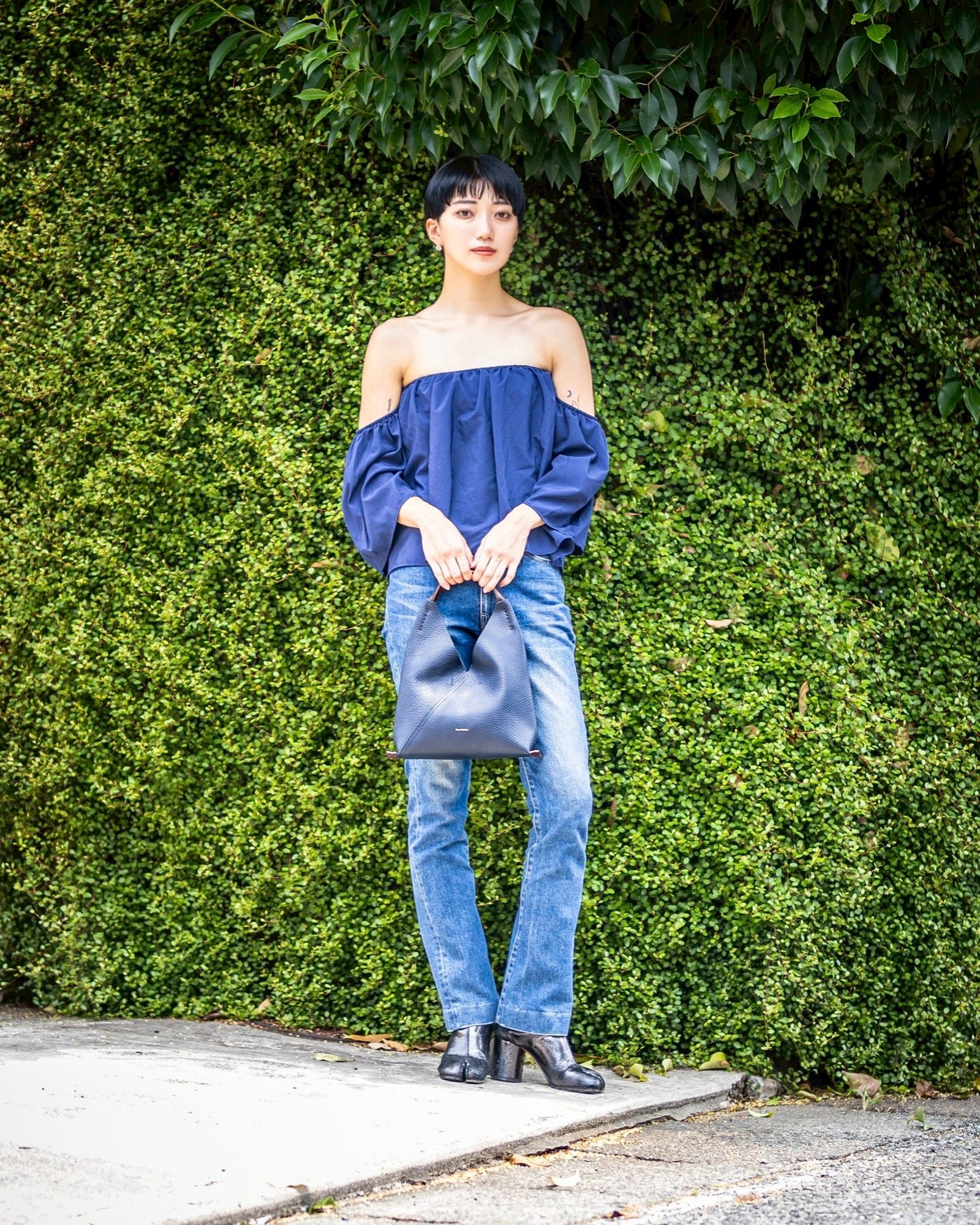 エンダースキーマ バッグ triangle bag(wt-rb-trb)navy