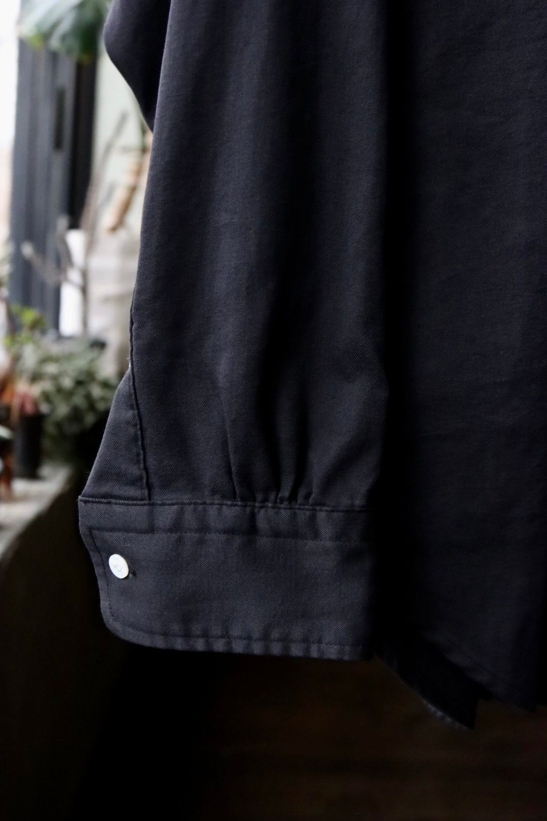 アプレッセ24SS Double Weave TwillRegular Collar Shirt (24SAP-02-03H)BLACK