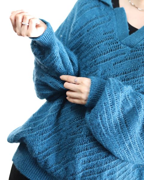 YOKE 新作SILK MOHAIR PULLOVER SWEATER style.2024.2.3