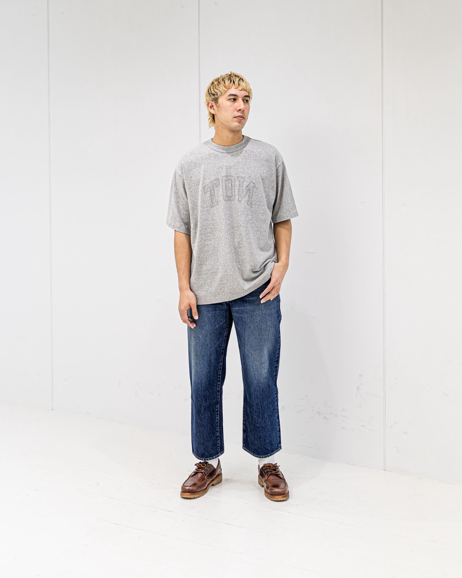 blurhms ROOTSTOCK NOT-PRINCE 88/12 Print Tee WIDE (HEATHER GRAY) 新作発売！
