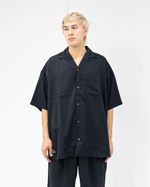 フレッシュサービス COOLFIBER OPEN COLLAR S/S SHIRT(FSC261-50253)BLACK☆4月11日(土)発売！