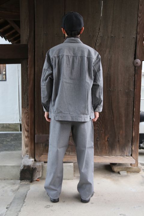 Graphpaper Colorfast Denim Blouson&Colorfast Denim Two Tuck Pants"GRAY"Style.2020.11.13.
