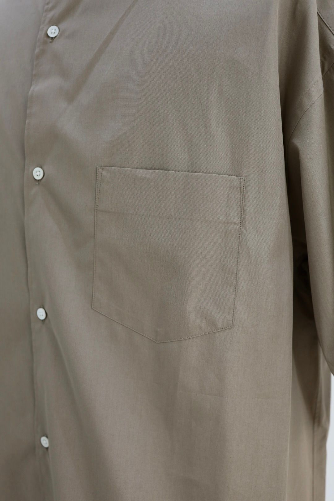 グラフペーパー 26SS ALUMO for GP S/S Oversized Band Collar Shirt(GM261-50225)TAUPE☆3月20日(金)発売！