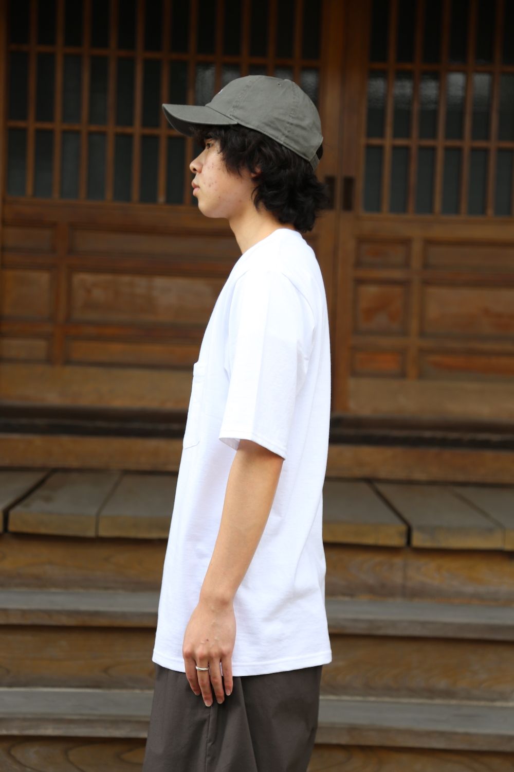 Graphpaper Stretch Typewriter Wide Tuck Chef Shorts(GM212-40616B) style. 2021.06.13.