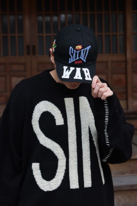 ©SAINT M×××××× WOOL SWTER SIN(SM-S21-0000-039)BLACK style