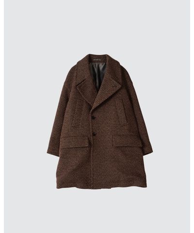 ヨーク23AW DOUBLE BREASTED HALF COAT(YK23FW0515C)BROWN☆8月26日(土)発売！