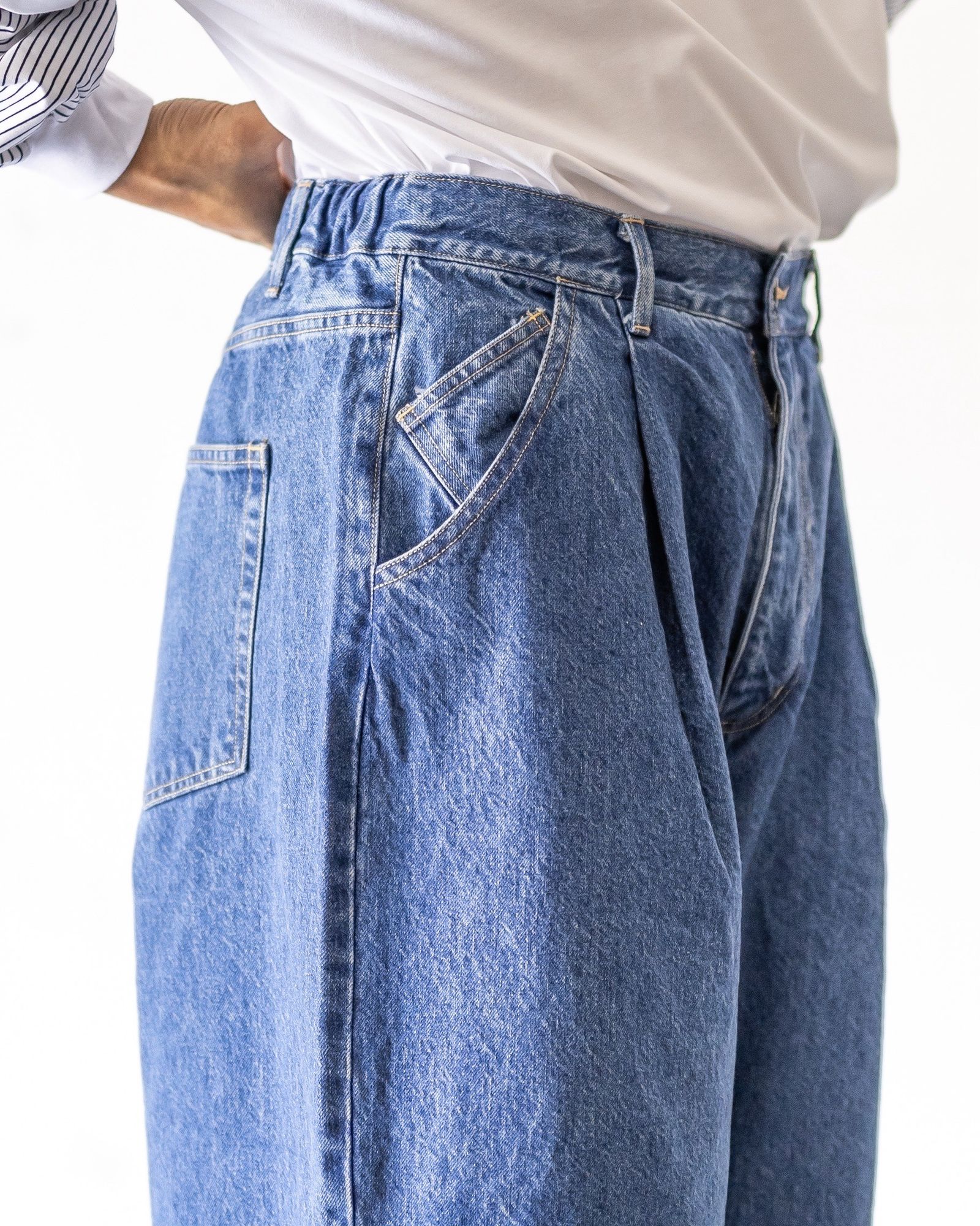 イズネス25AW 5PK BALLOON PANTS(Enzyme Wash)(1006AWBALOON5PK01-1)INDIGO