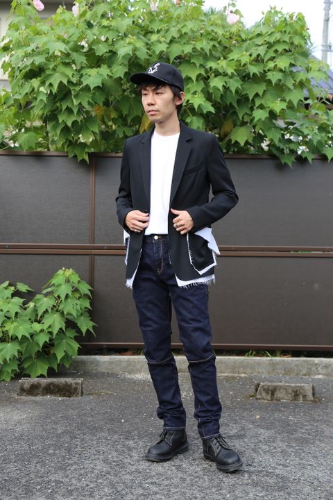 sulvam Gabardine classic short jacket"BLACK"Style.2020.9.6.