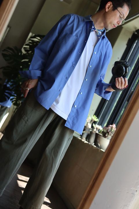 ATON 22FW STANDARD SHIRT"SAX"スタイル.2022.7.6.