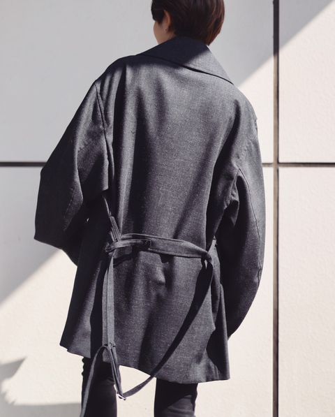 blurhms 新作Wool Ramie Motorcycle Jacket style.2023.10.20