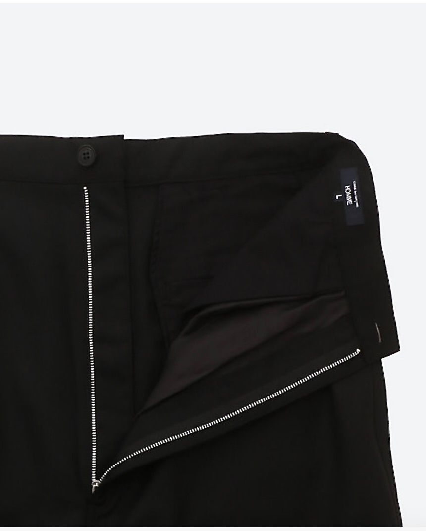 COMME des GARCONS HOMMEウールギャバジン　ワイドパンツ　M COMME des GARCONS HOMME - コムデギャルソンオム25FW ウール