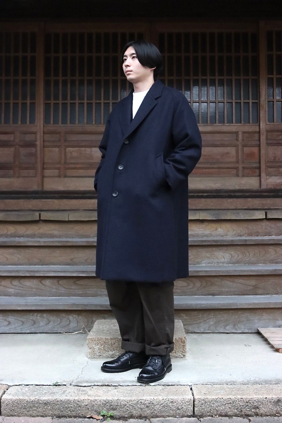 A.PRESSE Chester Coat(21AAP-01-03H)NAVY style