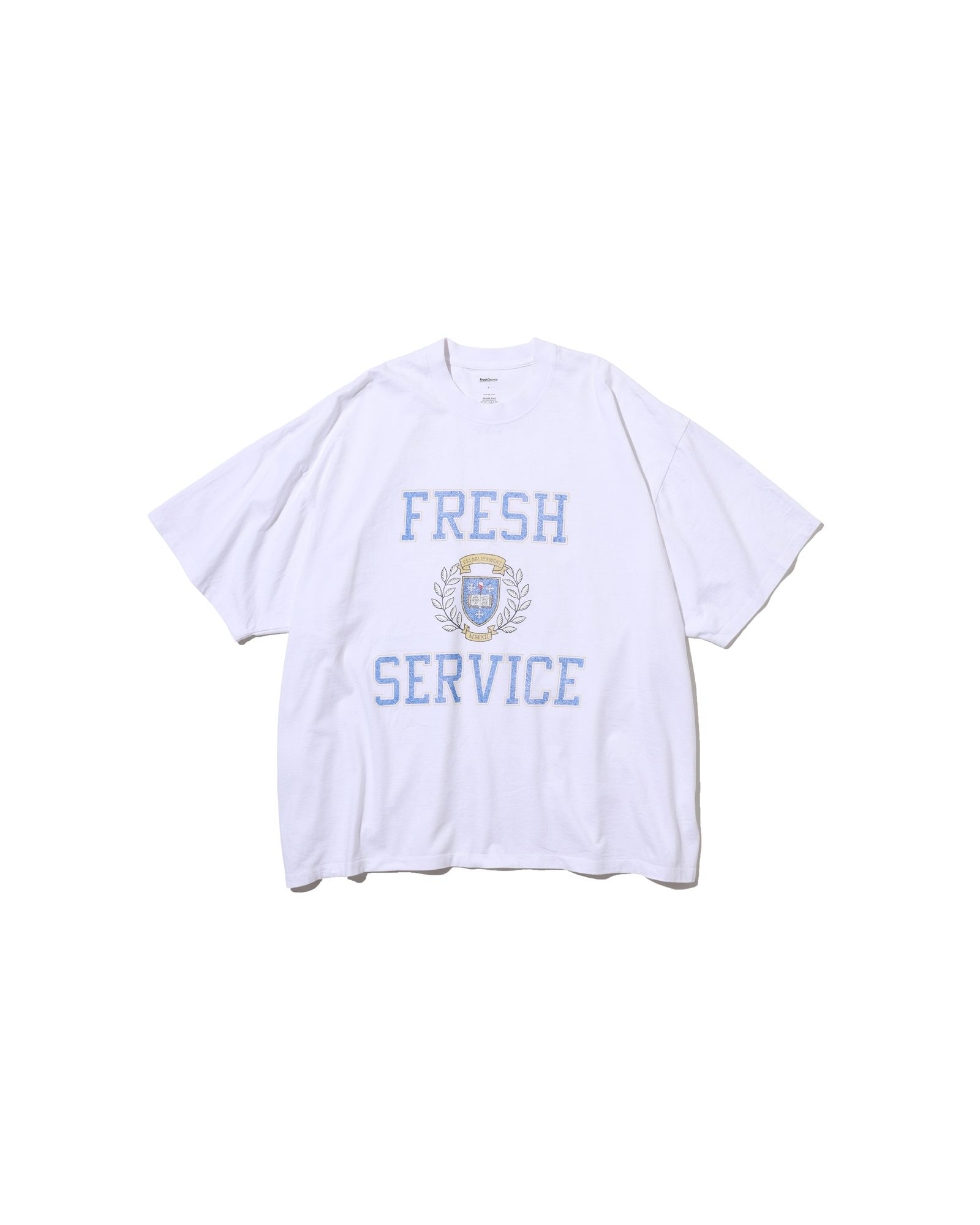 フレッシュサービス CORPORATE PRINTED S/S TEE "COLLEGE"(FSC253-70013)WHITE★8月16日(土)発売！