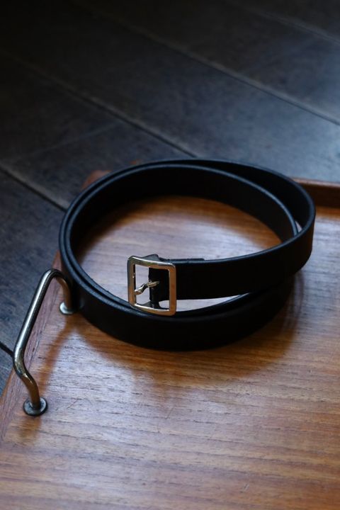 ショロジュエリーベルト Square Narrow Buckle Belt (XOBL003M/L)Black