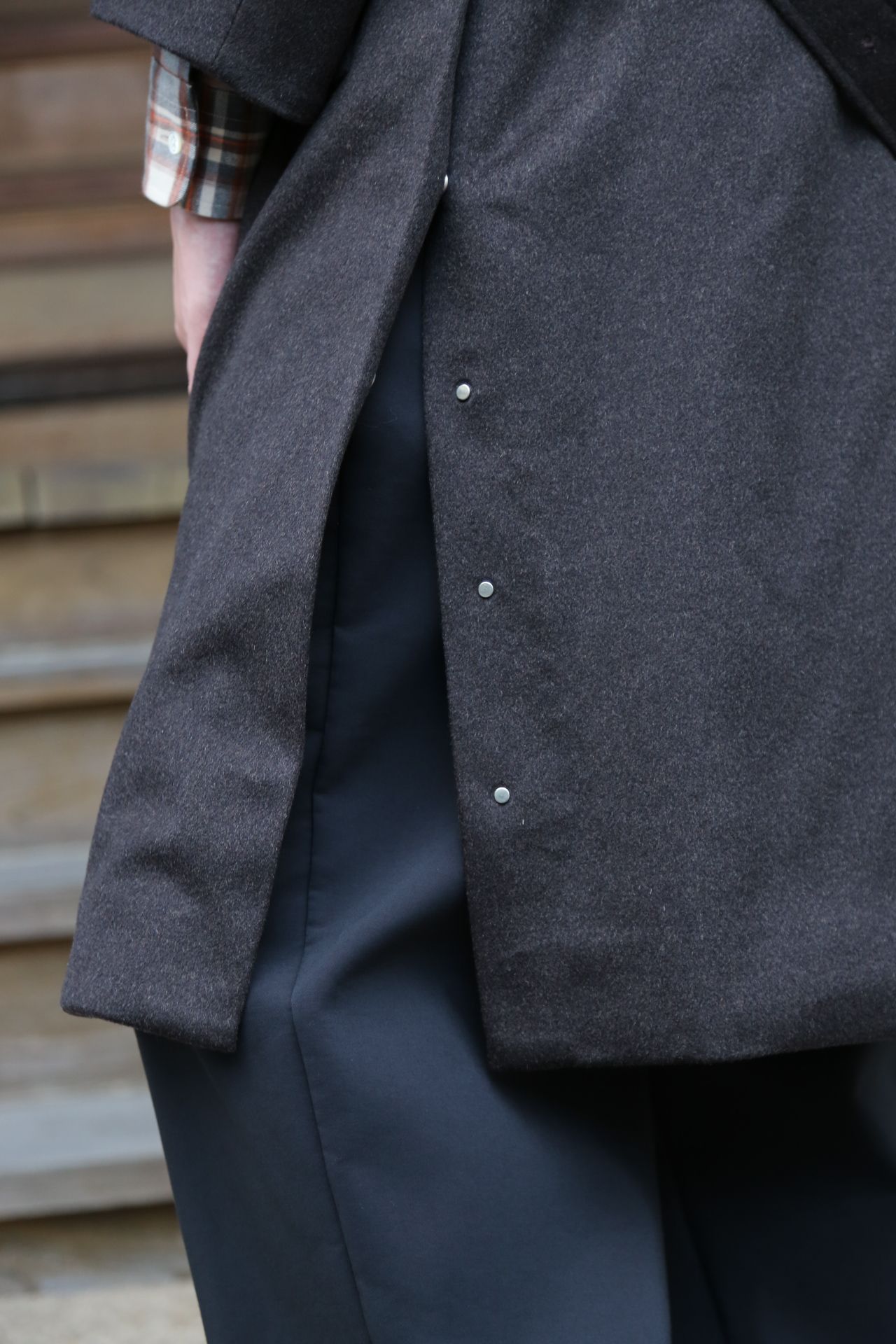 YOKE 新作 CASHMERE 3WAY BAL COLLAR SHARE COAT(YK20AW0134C)"DARK BROWN"style.2020.10.10.