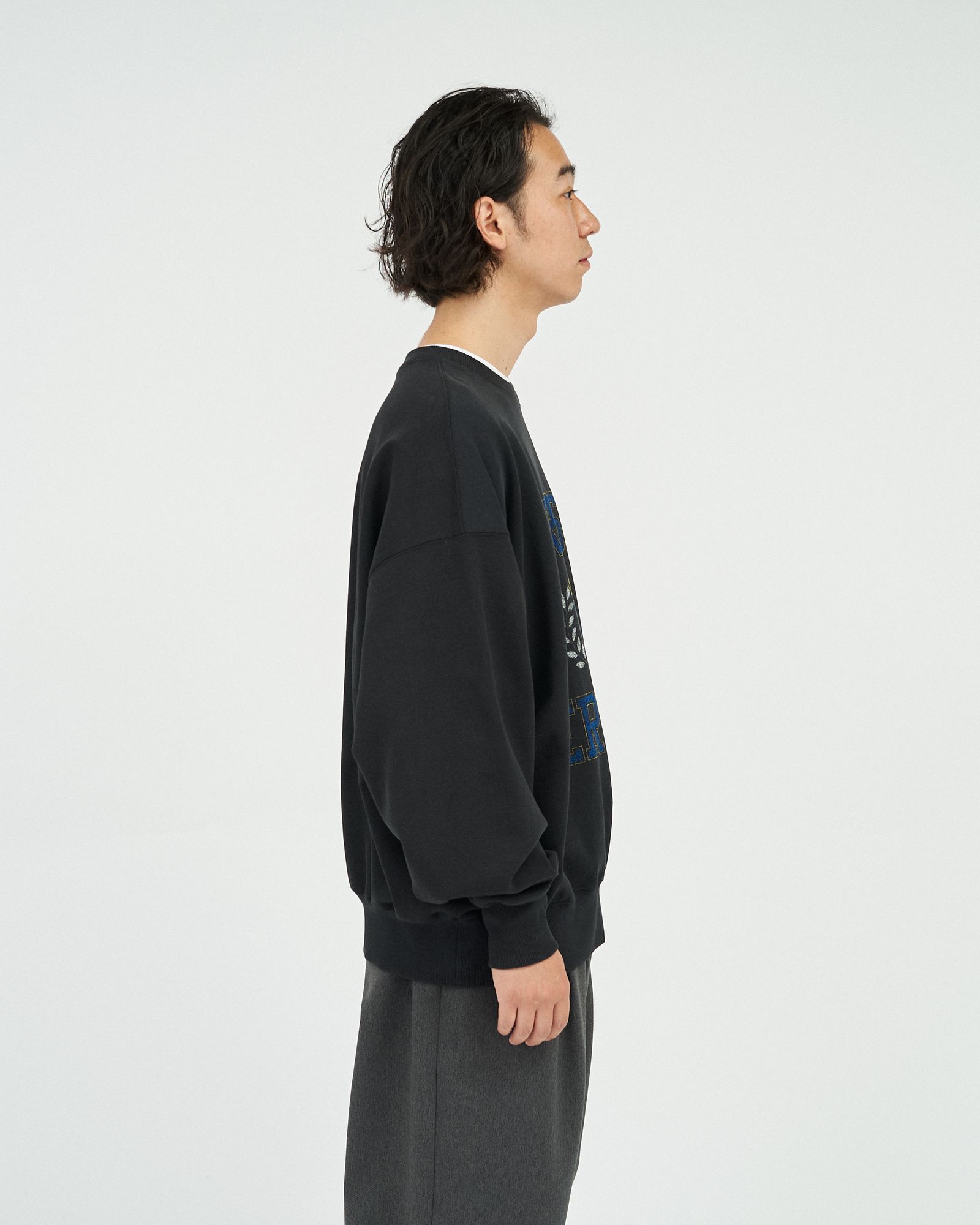 フレッシュサービス LIGHT OZ CREW NECK SWEAT "COLLEGE"(FSC253-70017)BLACK★8月16日(土)発売！