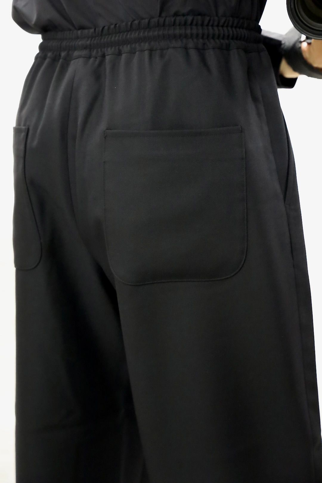 コムデギャルソンオム26SS ウールギャバイージーパンツ(HQ-P009-051)BLACK