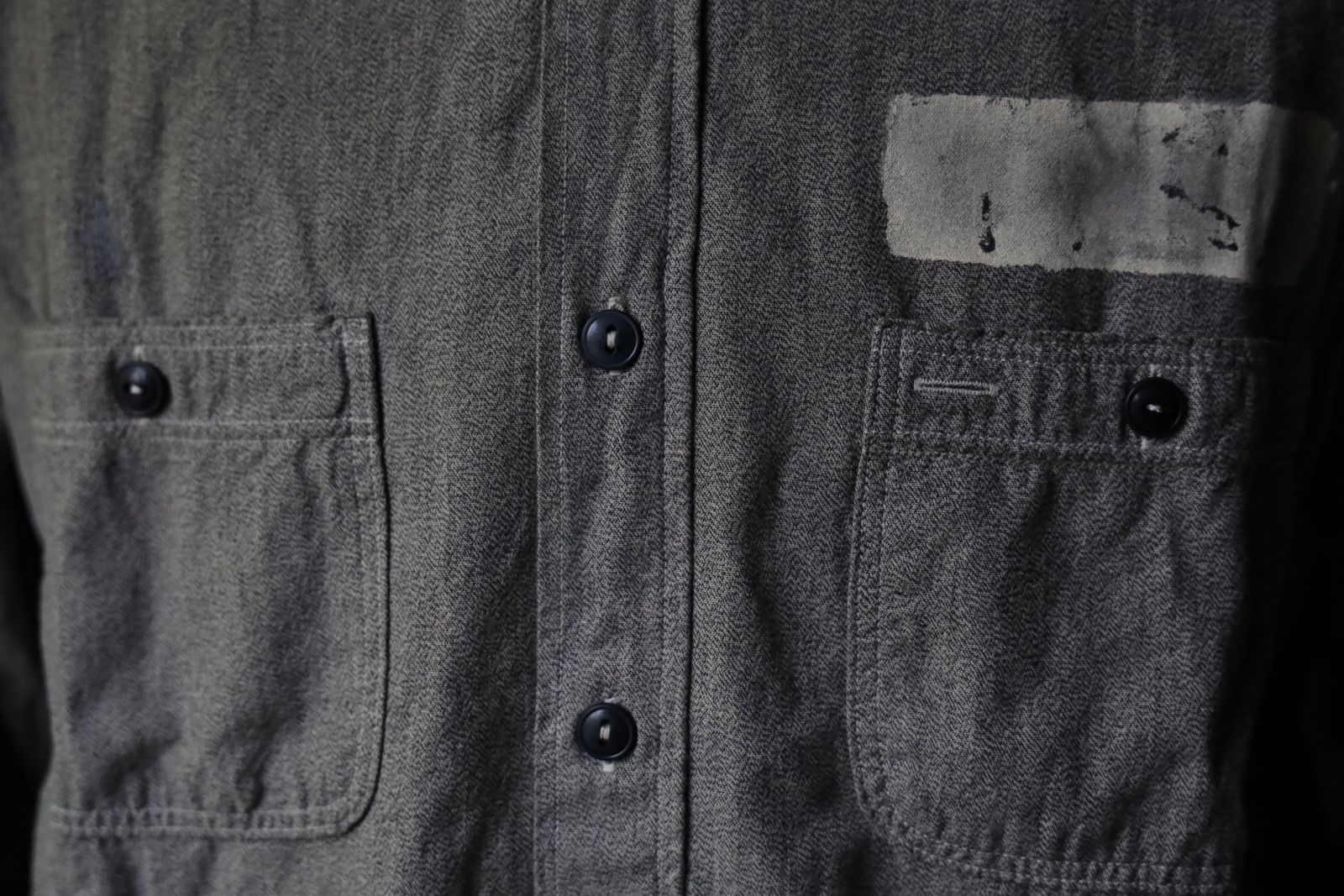 BOWWOW - BOW WOW バウワウ PRISONER BLACK CHAMBRAY SHIRTS BOWWOW - BOW WOW バウワウ PRISONER BLACK CHAMBRAY SHIRTS
