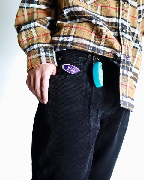 SEDAN ALL-PURPOSE FW23 Tech Tweed CPO Shirt "Yellow Orcher Plaid"スタイル