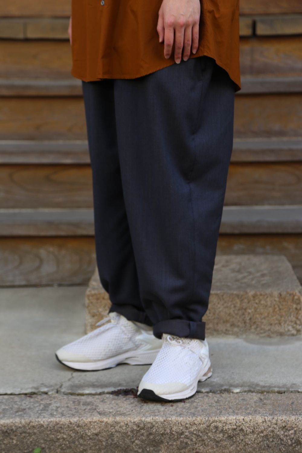 Graphpaper Broad Oversized S/S Regular Collar Shirt(GM212-50625B) style. 2021.05.23.