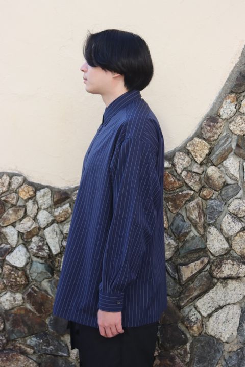 Graphpaper High Count Broad Stripe Regular Collar Shirt style.2022.12.10