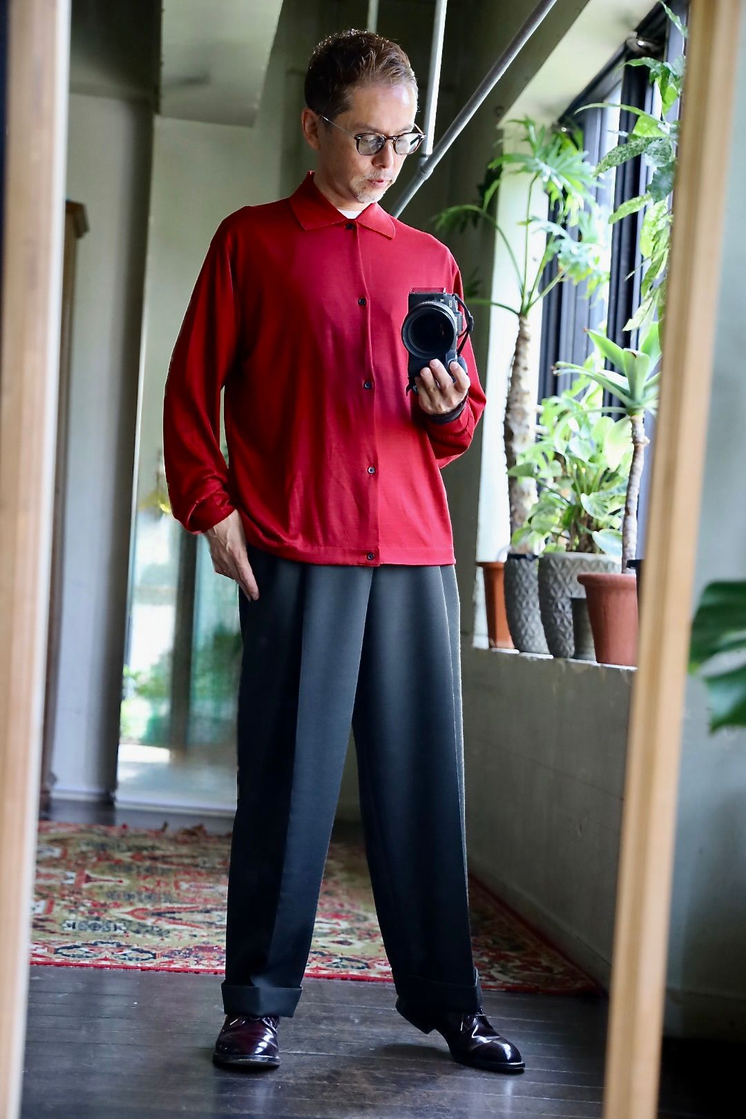 マーカ 26AW SHIRT CARDIGAN(M26C15CS01C)RED☆新作発売！