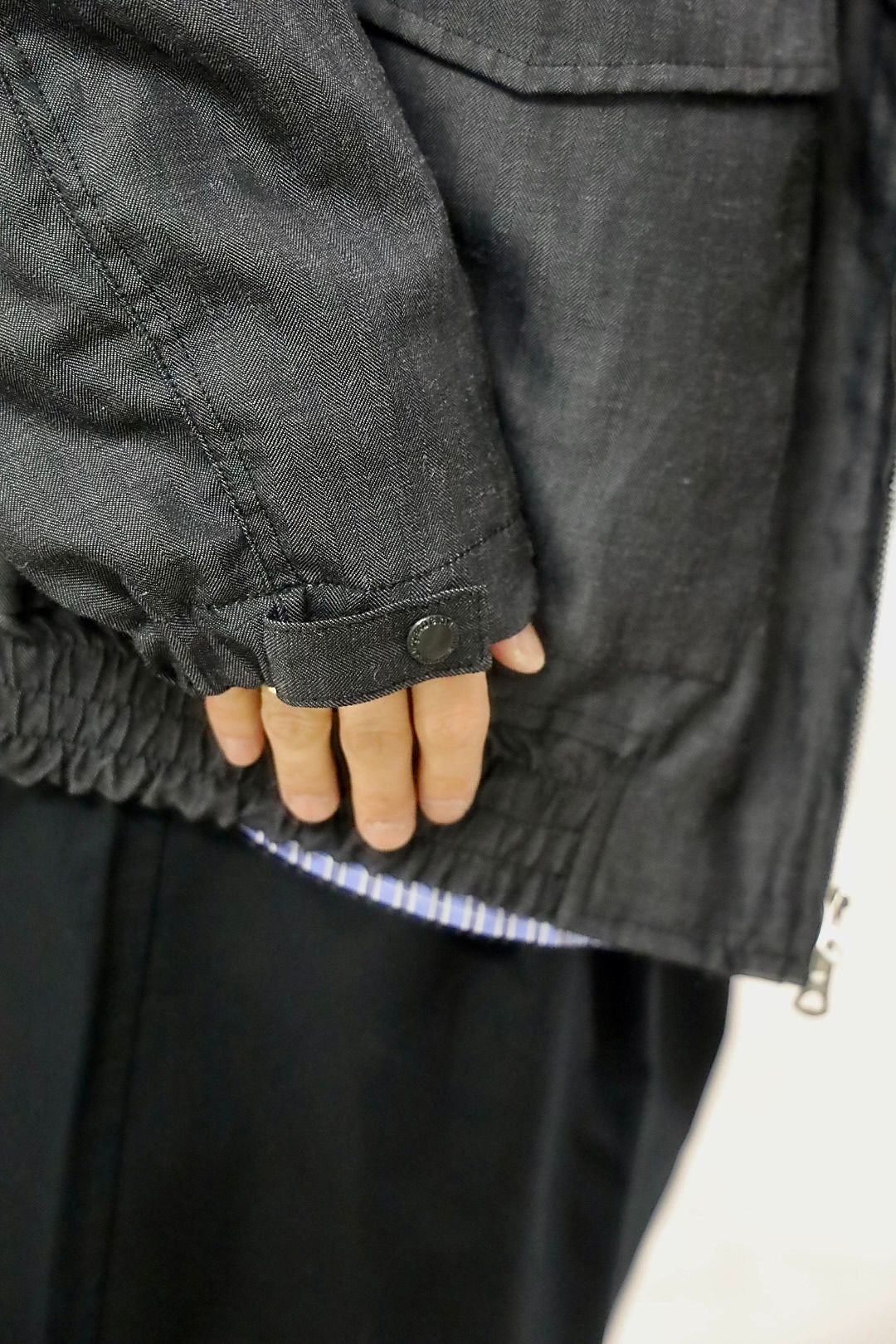 コムデギャルソンオム26SS ウールラミーギャバジンジャケット(HQ-J006-051)BLACK