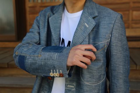 JUNYA WATANABE COMME des GARCONS MAN 綿リネンデニムジャケット(WG-J007-051) style. 2021.04.05.