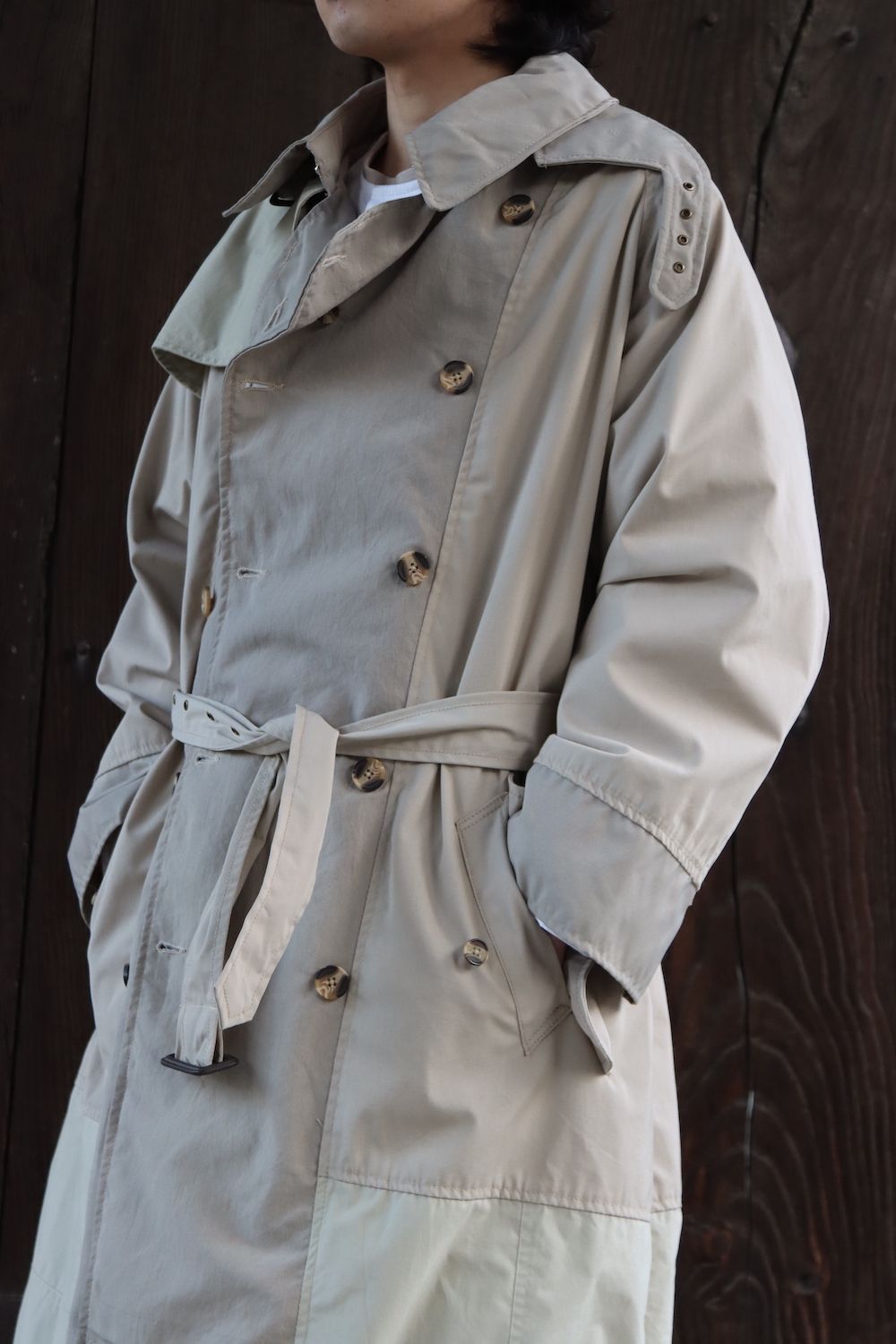 SEEALL RECONSTRUCTED TRENCH COAT(SAU23 CT601) MIX style. 2022.03