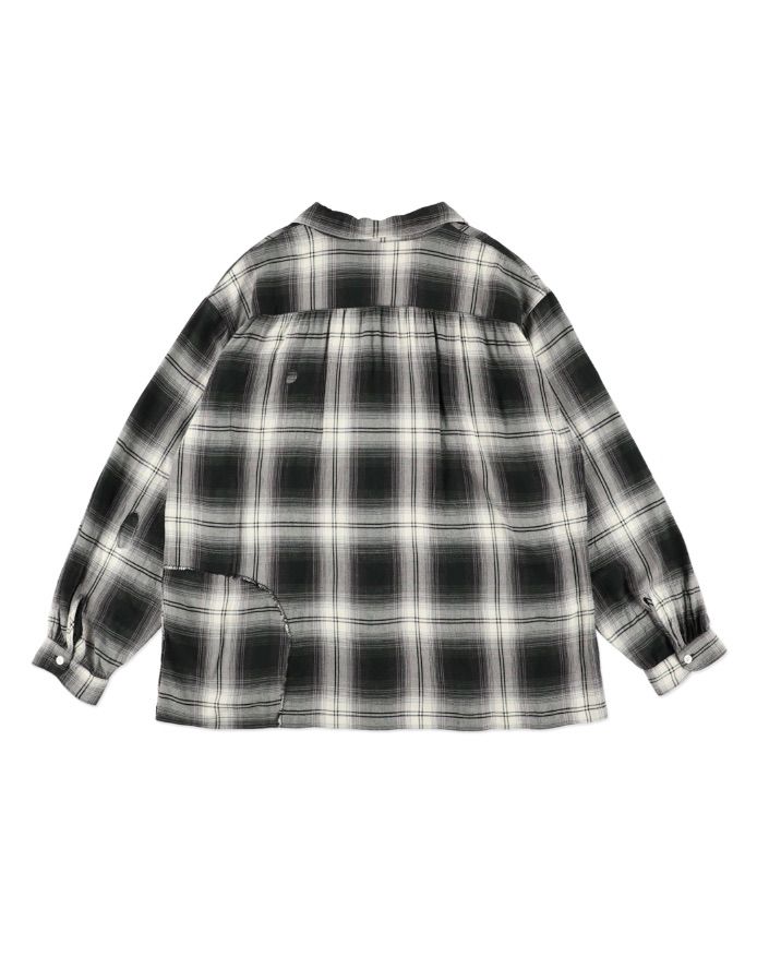 BOW WOW 26SS バウワウ REMADE RAYON PLAID SHIRT AGED(BW261-RRPS)D.GREEN×WHITE☆3月14日(土)発売！