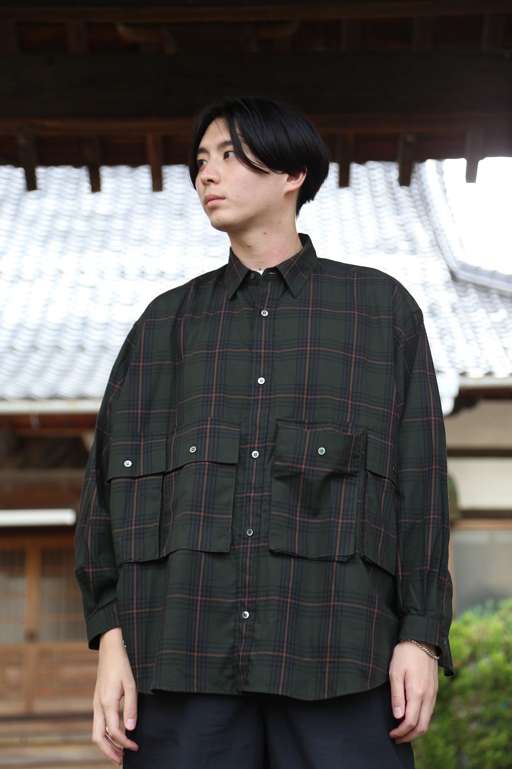 FreshService CHECK FLAP POCKET L/S SHIRT(FSW-21-SH_68) style 