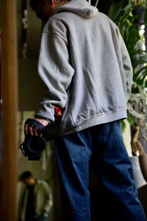 A.PRESSE Vintage Zip Sweat Hoodieスタイル
