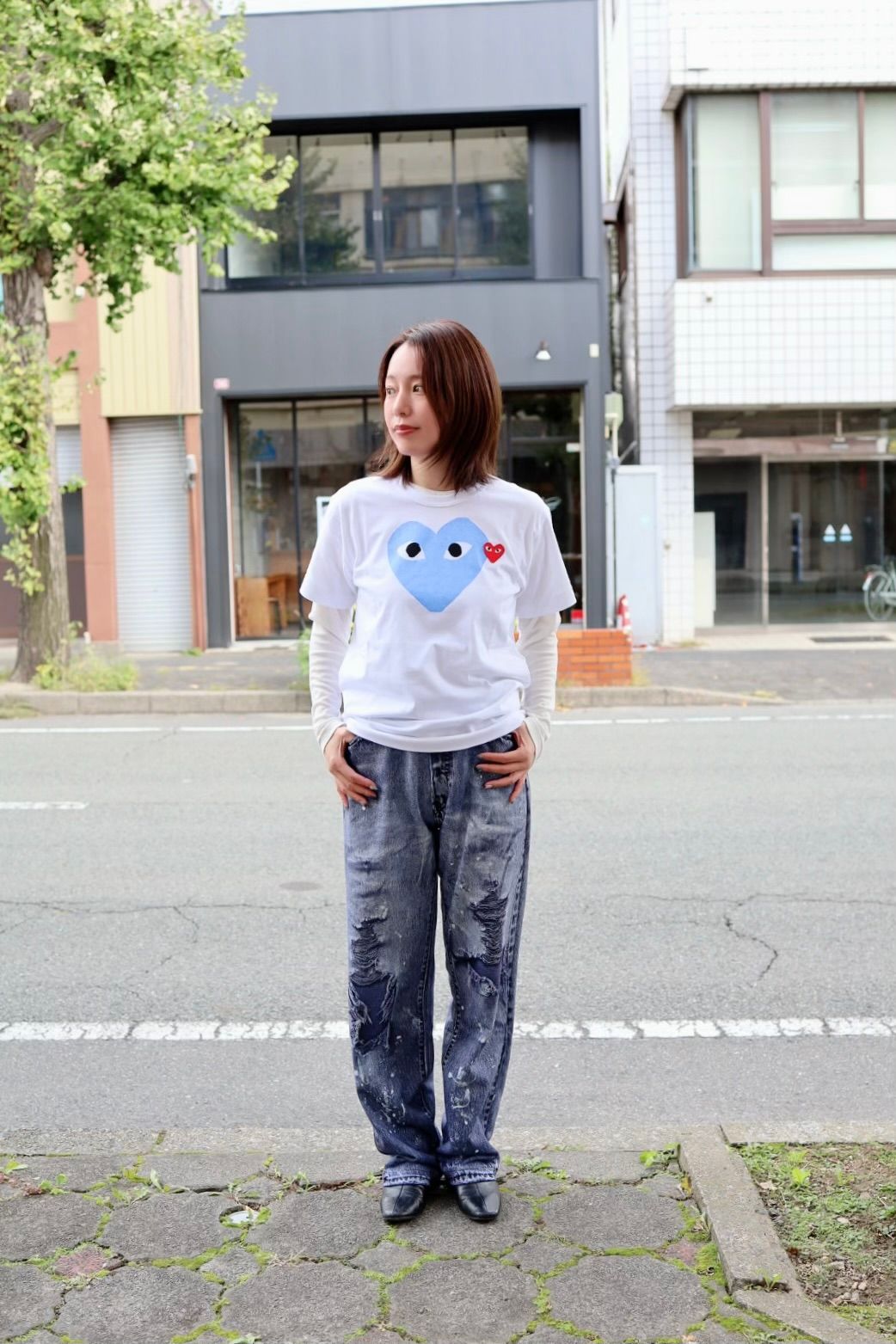 PLAY COMME des GARCONS RED EMBLEM Tシャツstyle.2025.11.3