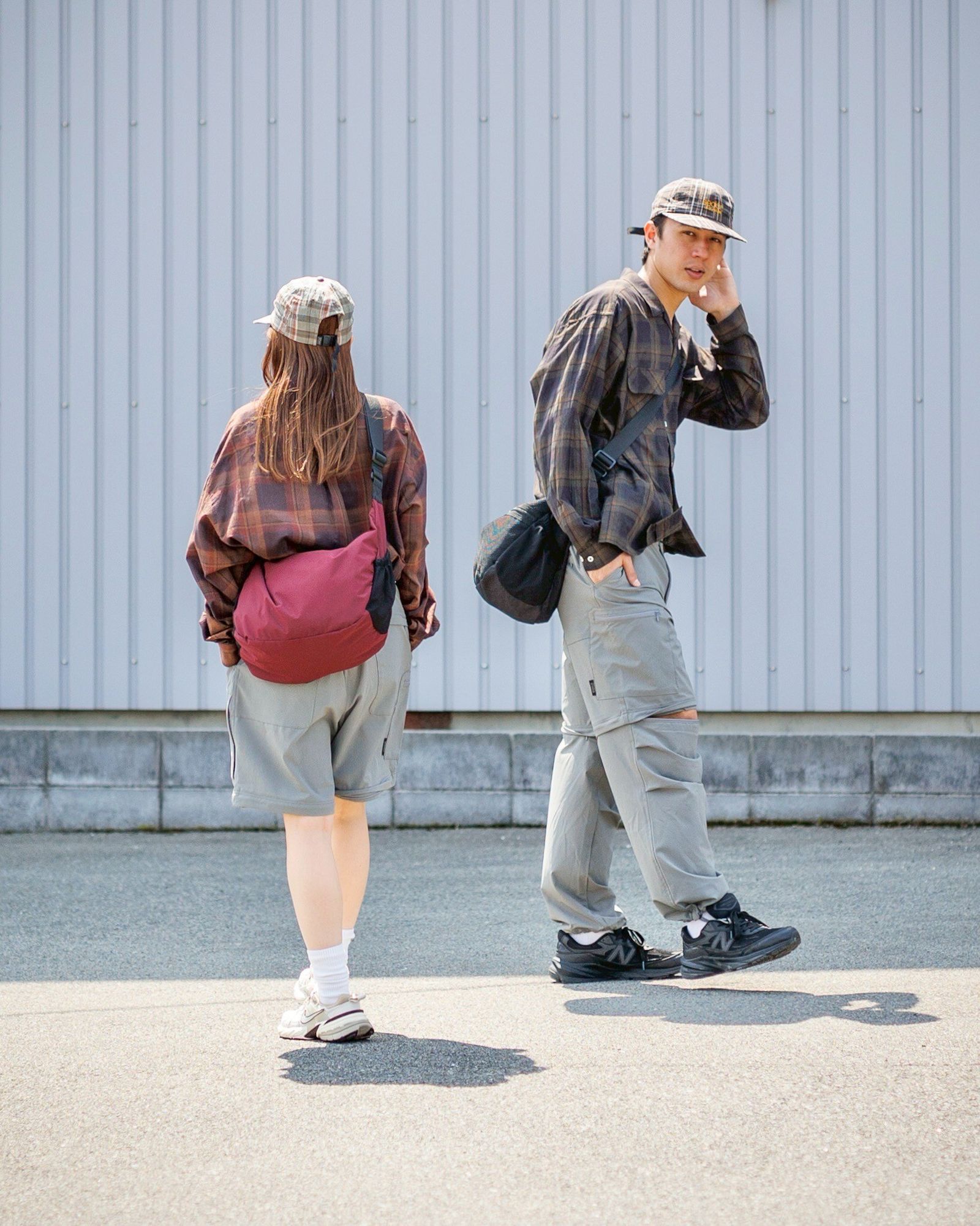 セダンオールパーパス SS25 Madras Plaid Open Collar Shirt(SD25S-SH04)Brown×Burgundy