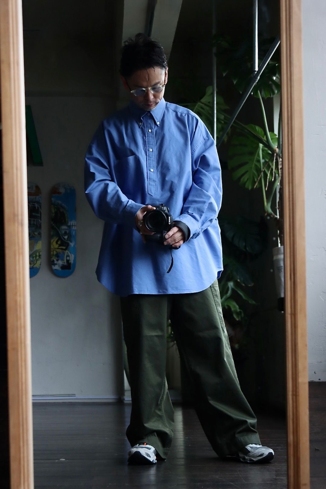 Graphpaper Oxford Oversized B.D Pullover Shirtスタイル Graphpaper Oxford Oversized B.D Pullover Shirtスタイル