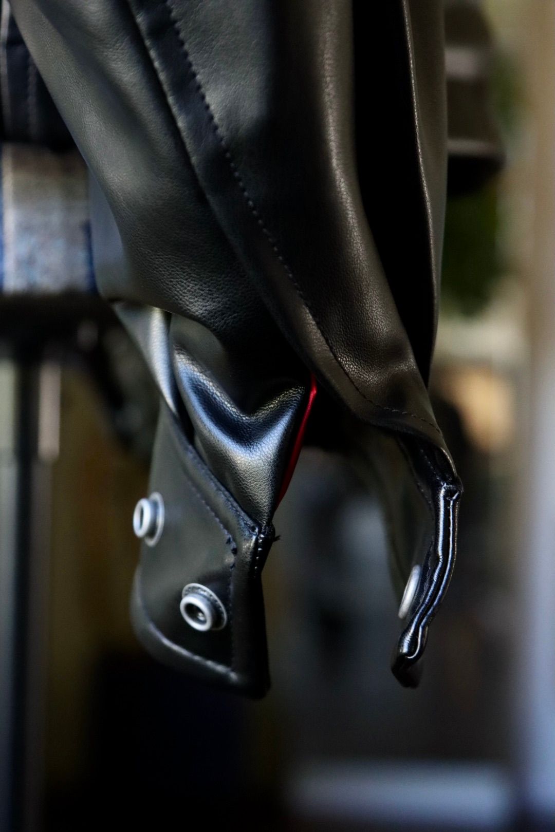 セダンオールパーパスFW23 Synthetic Leather Sports Jacket (SD23F-JK05)Black