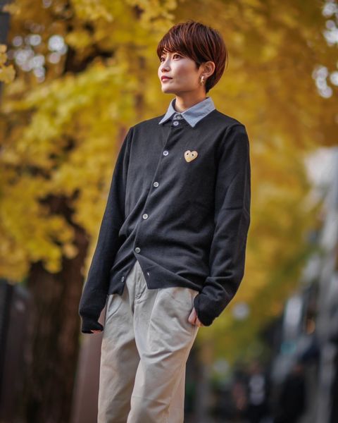 PLAY COMME des GARCONS 新作ROUND NECK CARDIGAN style.2024.12.9