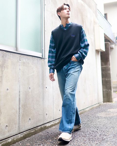 SEDAN ALL-PURPOSE セダンオールパーパス 23AW TECH LOGO KNIT VESTスタイル