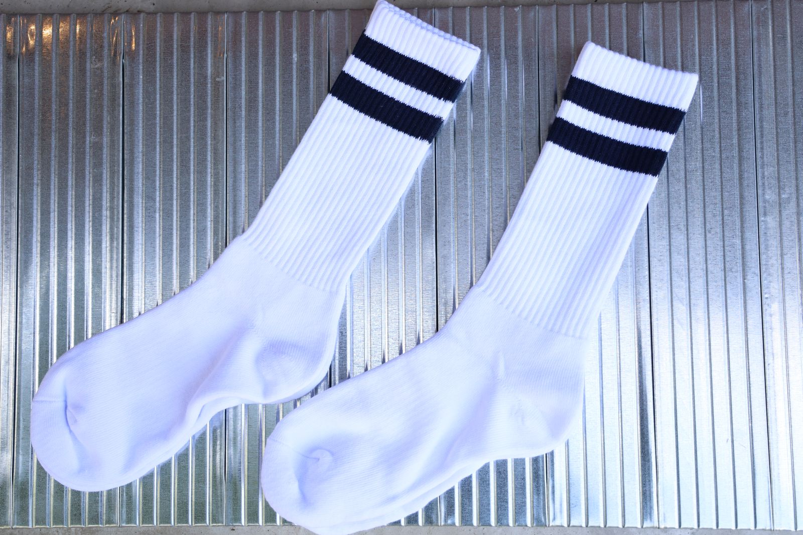 フレッシュサービスソックス 2-PACK LINE CREW SOCKS (NAVY)