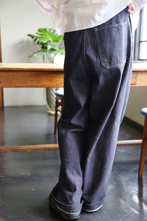 Graphpaper Colorfast Denim Belted Pants"INDIGO"Style.2020.9.1.