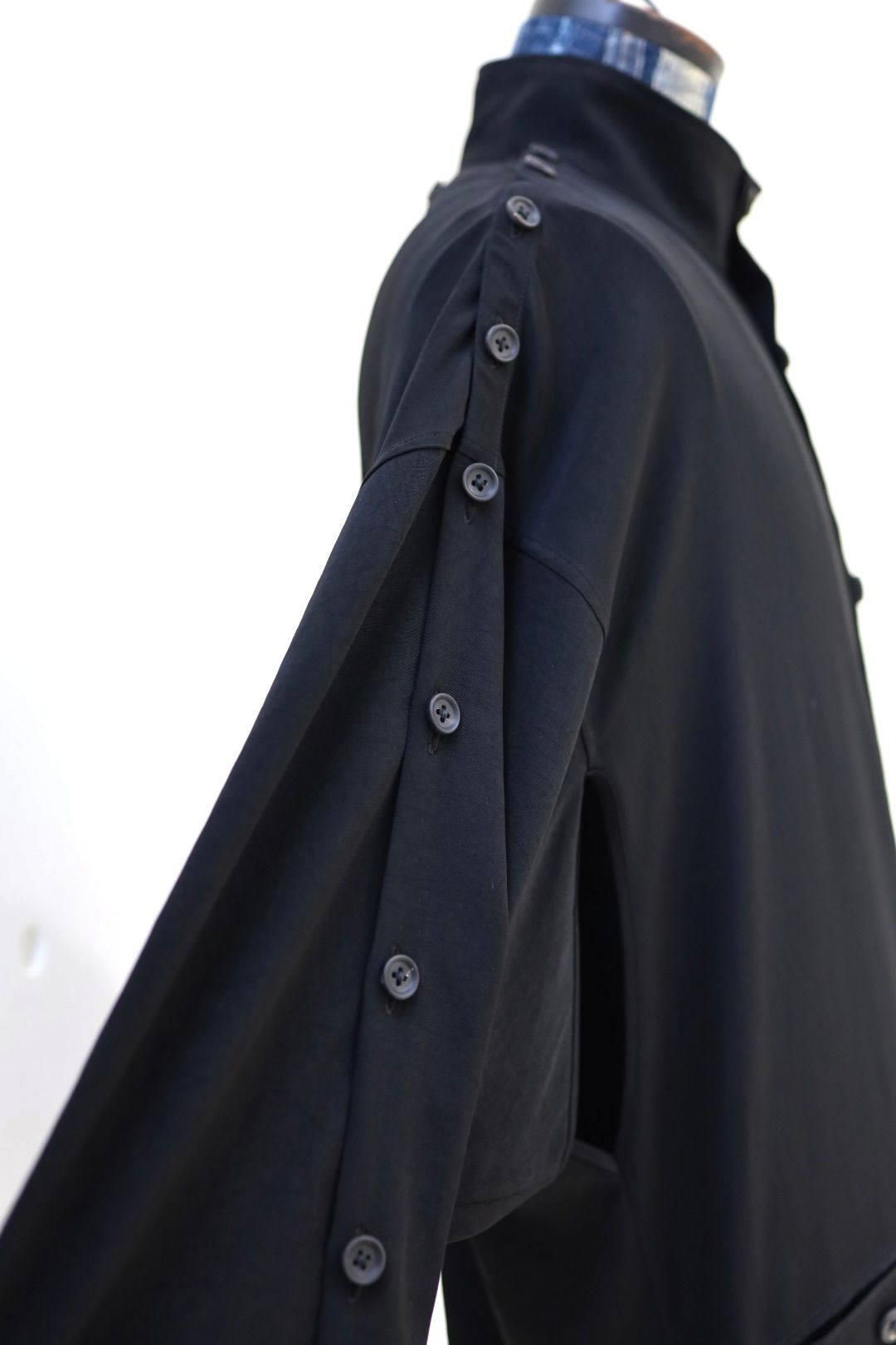 Yohji Yamamoto 釦あきスタンド長袖ジャケット (HK-J57-500)BLACK☆3月18日発売！