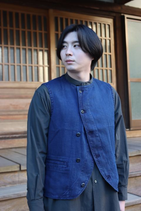 Ets.MATERIAUX 22SS French work jacket"BLUE"style