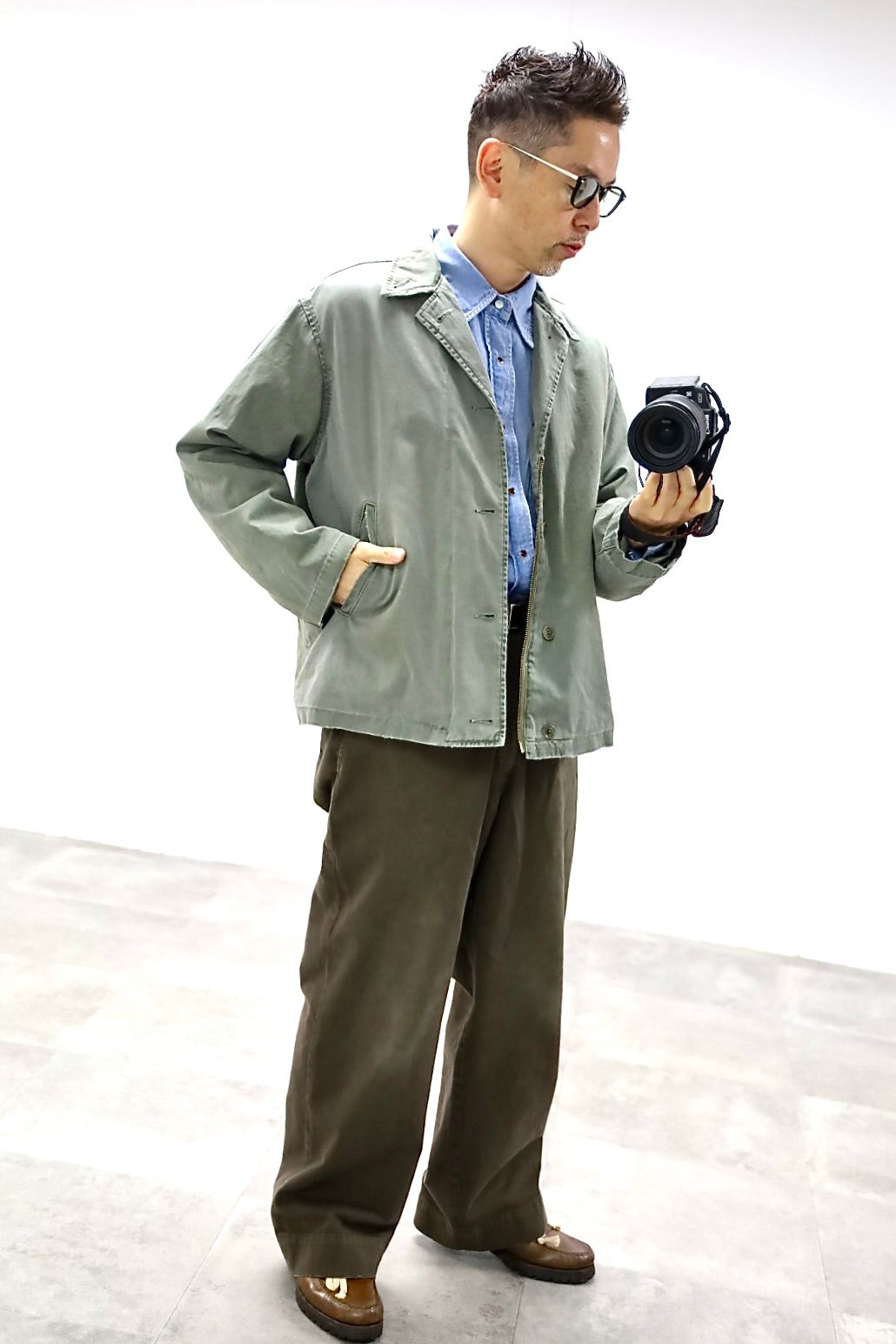 アプレッセ 2026 STYLE1 Vintage US NAVY N-4 Deck Jacket(26SAP-01-51)SAGE☆3月6日(金)再入荷しました！