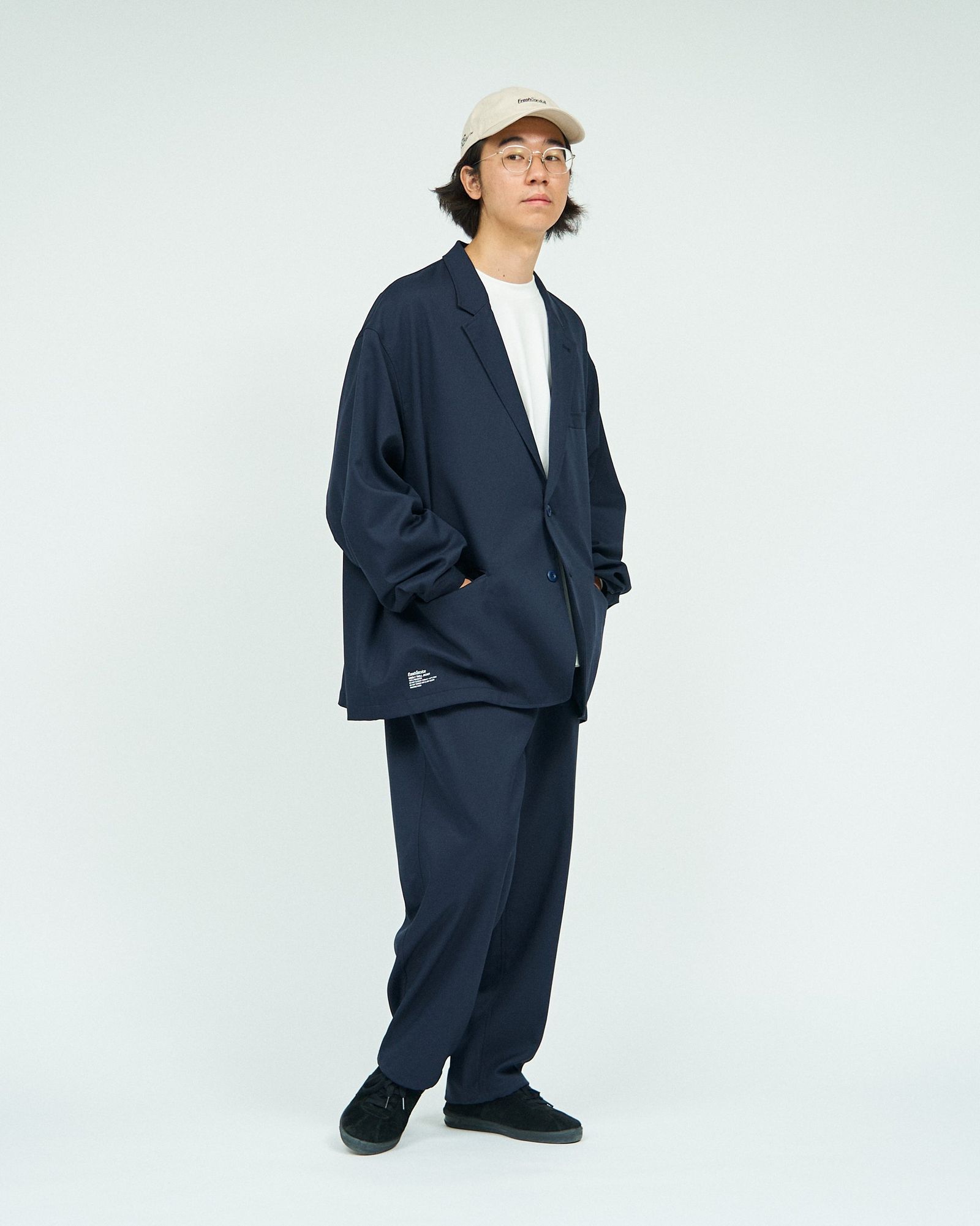 フレッシュサービス WOOLY TWILL TROUSERS(FSC243-40178)NAVY