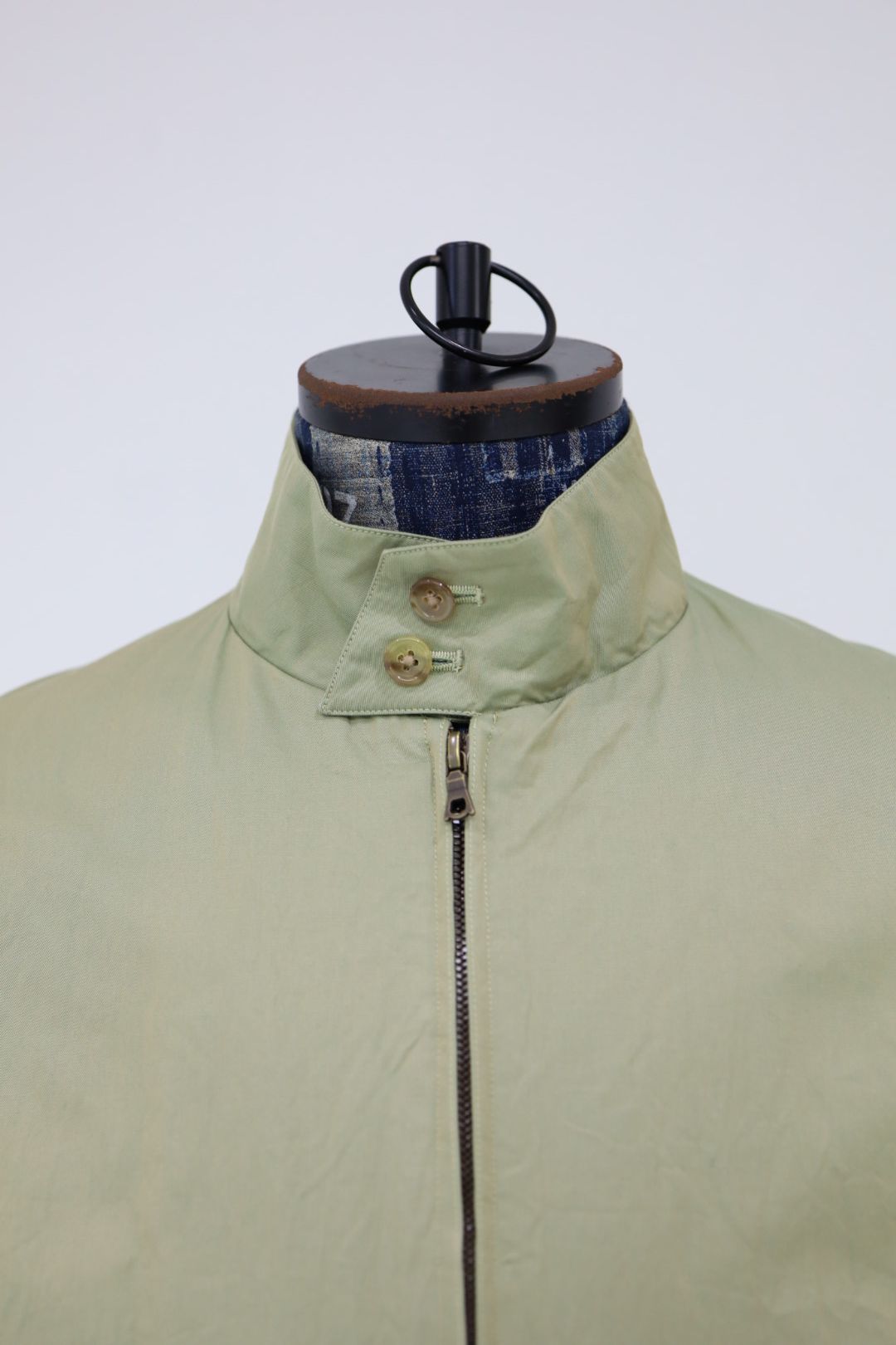 blurhms ブラームス 26SS ハリントンジャケット Cotton Gabardine Harrington Jacket(BHS26S003)GreenBeige☆新作発売！